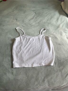Urban Outfitters White Ribbed Tank Size Small